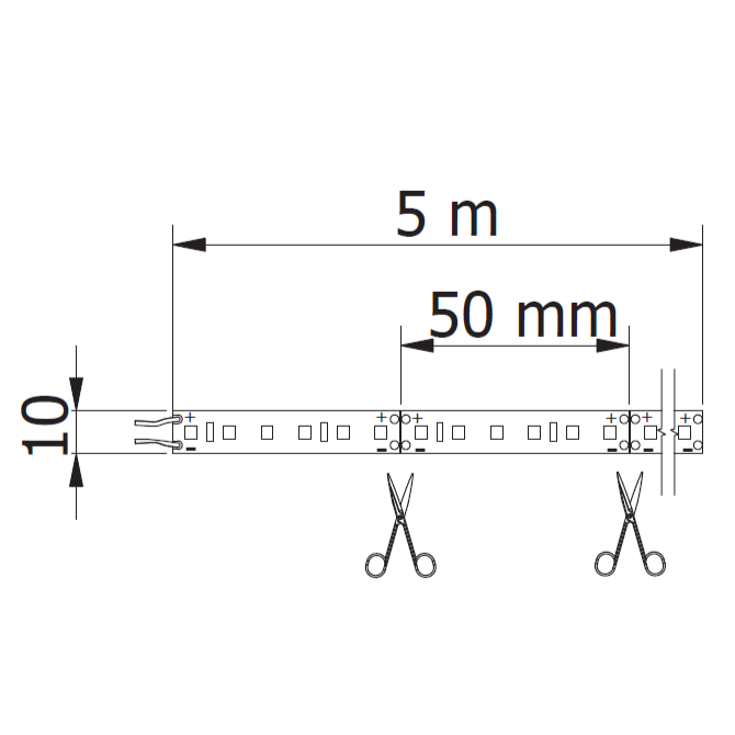 Bandă LED Flash GTV, lumină neutră, 120 LED/m, 1350 lm/m, 21 W/m, 24V, IP20, 5 m [5]