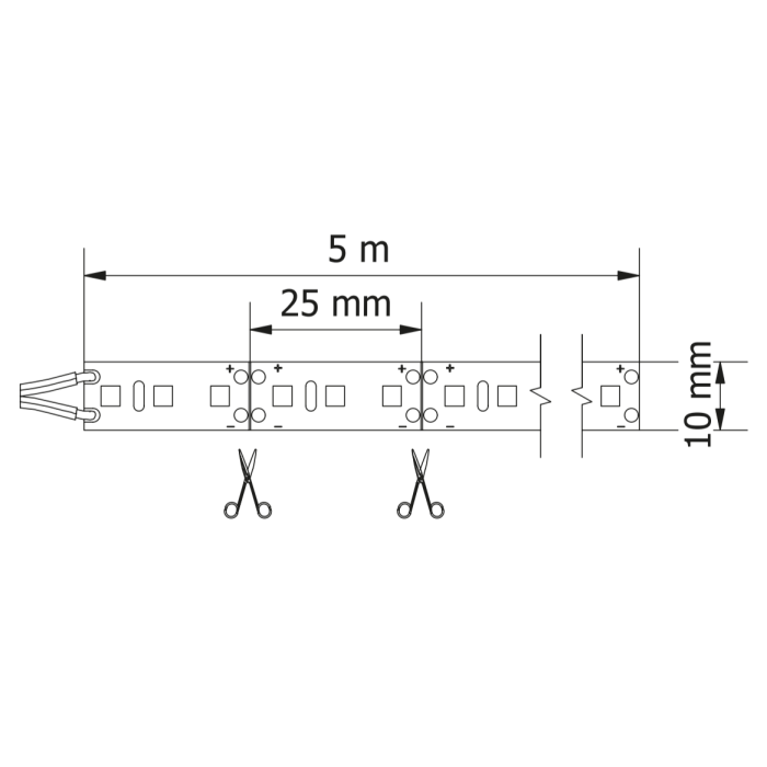 Bandă LED Flash GTV, lumină rece, 120 LED/m, 1350 lm/m, 19 W/m, 12V, IP65, 5 m [2]