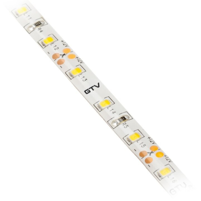 Bandă LED Flash GTV, lumină rece, 60 LED/m, 730 lm/m, 11 W/m, 12V, IP65, 5 m [2]