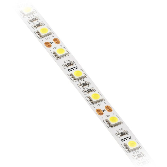 Bandă LED Flash GTV, lumină rece, 60 LED/m, 900 lm/m, 14,4 W/m, 12V, IP20, 5 m [2]