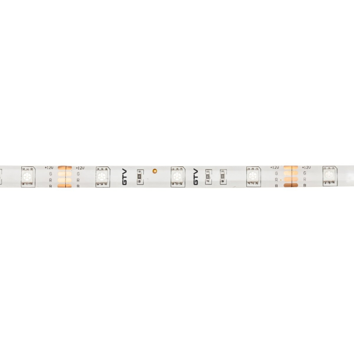 Bandă LED Flash GTV, lumină RGB, 30 LED/m, 7,2 W/m, 12V, IP65, 5 m [2]