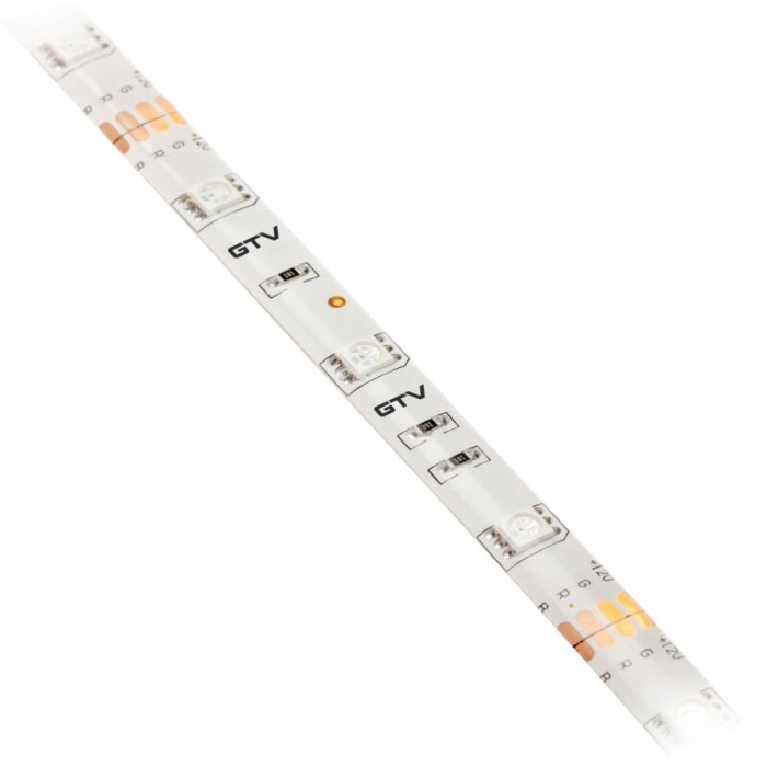 Bandă LED Flash GTV, lumină RGB, 30 LED/m, 7,2 W/m, 12V, IP65, 5 m [3]
