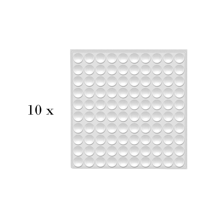 Buline autoadezive pentru mobilier, set 10 folii x 100 bucati, silicon transparent, D:7 mm [3]