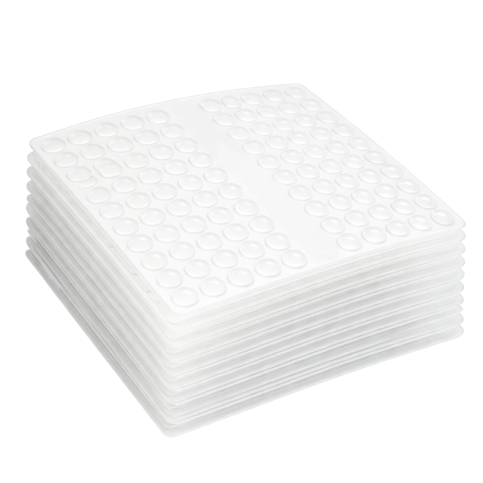 Buline autoadezive pentru mobilier, set 10 folii x 100 bucati, silicon transparent, D:7 mm [2]