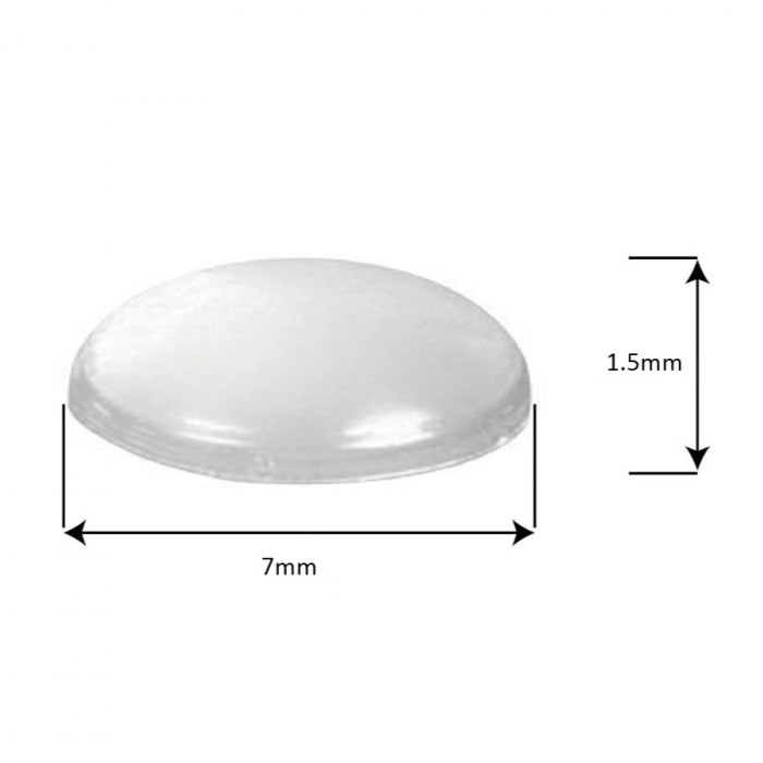 Buline autoadezive pentru mobilier, set 100 bucati, silicon transparent, D:7 mm [3]