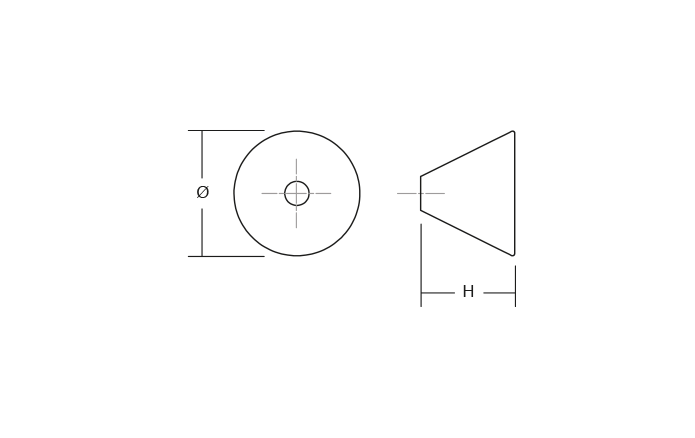 Buton din lemn pentru mobila Conic Wood, finisaj nuc, D 29.4 mm [3]
