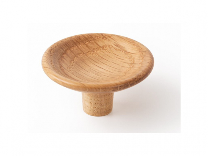 Buton din lemn pentru mobila Disc Wood, finisaj stejar, D 38 mm [4]