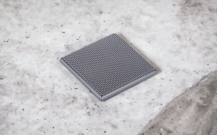 Buton patrat pentru mobila Caro, finisaj negru gun metal CB, 64x64x26 mm [3]