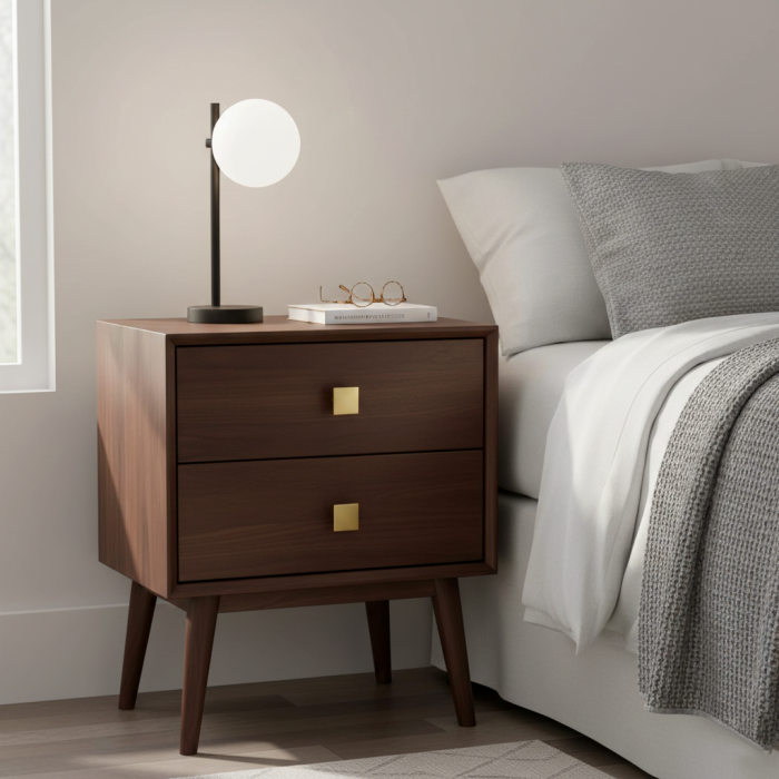 Buton patrat pentru mobila Dion, finisaj alama periata satin, 30x30 mm [4]