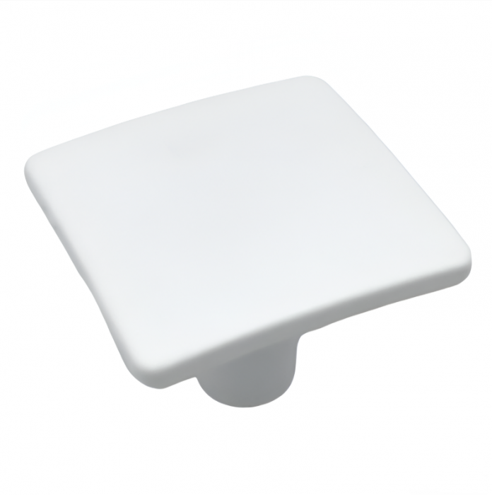 Buton pentru mobila Adan, finisaj alb, 32x32 mm [2]