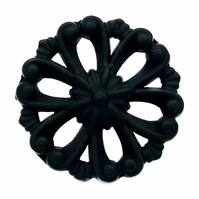 Buton pentru mobila Alia, finisaj negru mat CB, 25 mm [2]