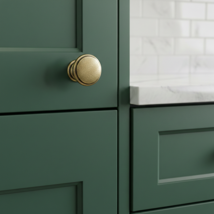 Buton pentru mobila Amber, finisaj alama antichizata, D:30 mm [4]