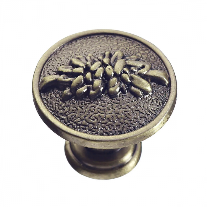 Buton pentru mobila Ardea, alama antichizata periata GT, D:27.5 mm [2]