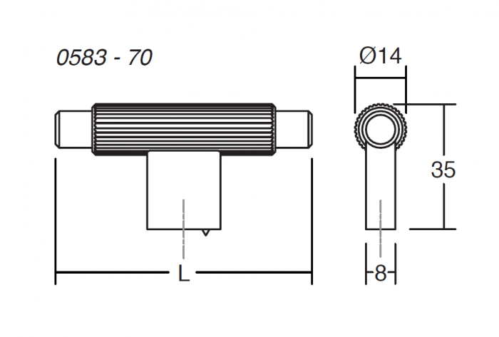 Buton pentru mobila Arpa, finisaj alama rustica, 70x35 mm [3]