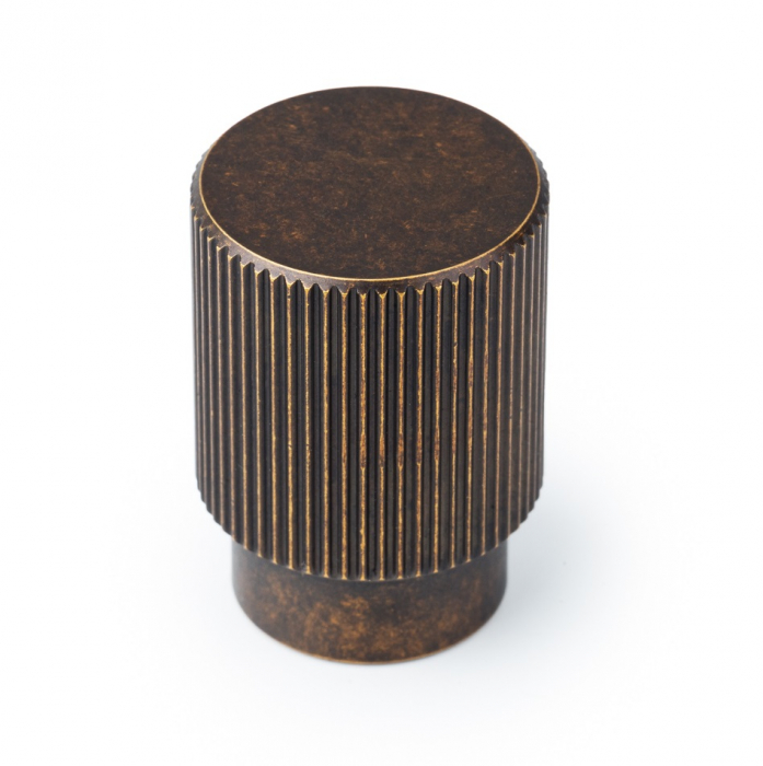 Buton pentru mobila Arpa, finisaj alama rustica, D:22 mm [7]