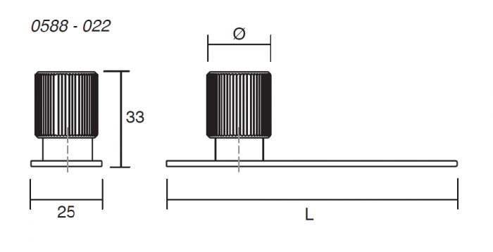 Buton pentru mobila Arpa Plate, finisaj otel inoxidabil, L:100 mm [3]