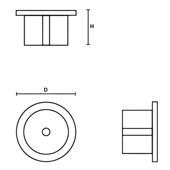 Buton pentru mobila Aspen, finisaj negru grafit, D:48 mm [5]
