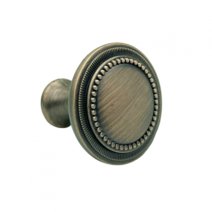 Buton pentru mobila Baroc, finisaj alama antichizata periata, D:32 mm [2]