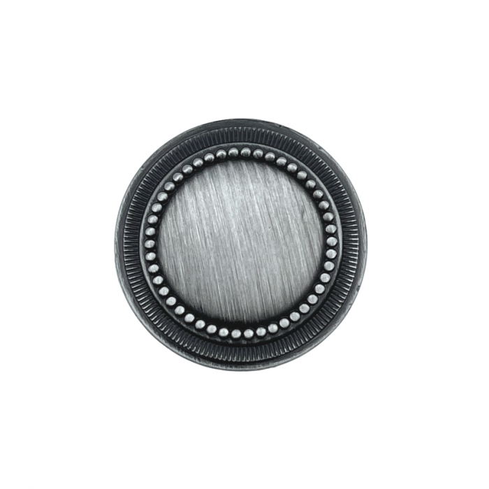 Buton pentru mobila Baroc, finisaj argint antichizat periat, D:32 mm [3]