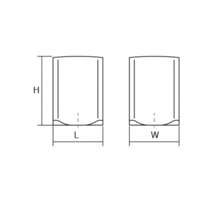 Buton pentru mobila Bin, finisaj crom periat, L:20 mm [3]