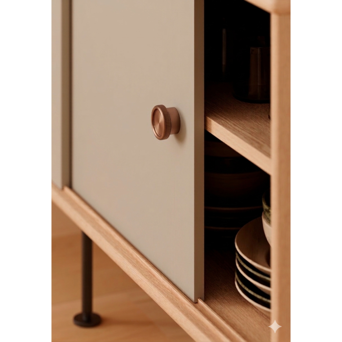 Buton pentru mobila Boto, finisaj bronz periat, D:45 mm [3]