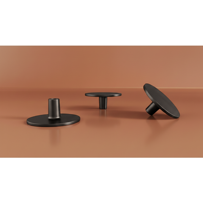 Buton pentru mobila Botone, finisaj quart fumuriu, D:40 mm [3]