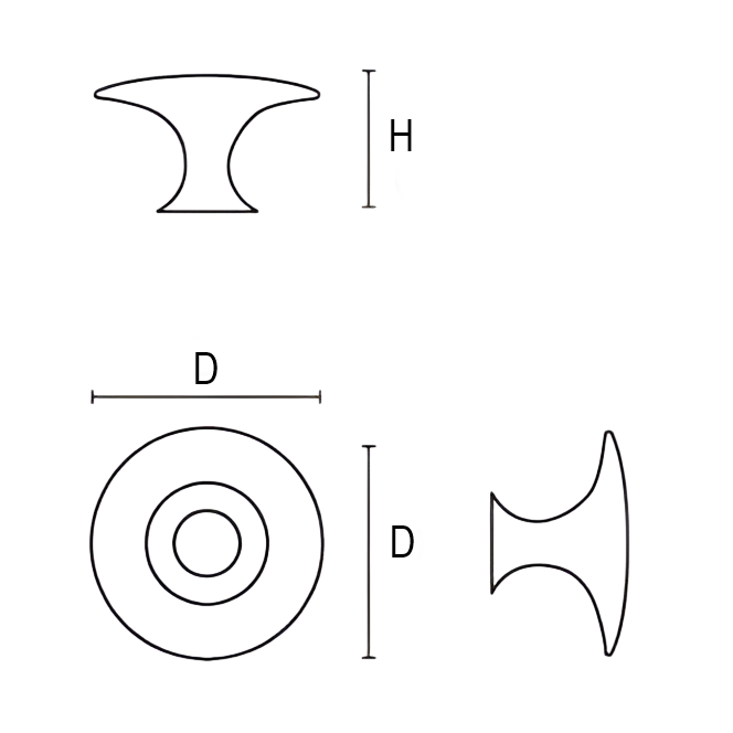 Buton pentru mobila Britt, finisaj alb, D:30 mm [5]