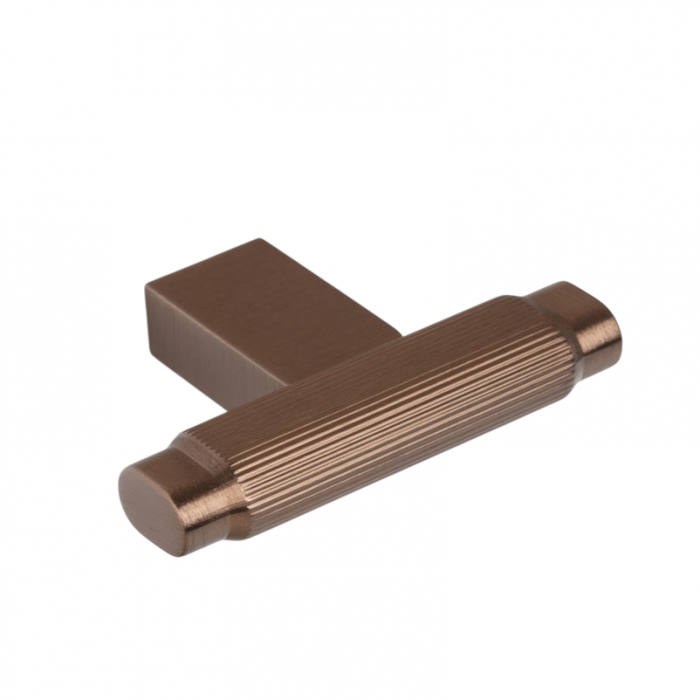Buton pentru mobila Brooklyn, finisaj bronz periat, 55x37 mm [1]
