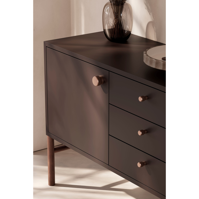 Buton pentru mobila Brooklyn Big, finisaj bronz periat, D:40 mm [6]