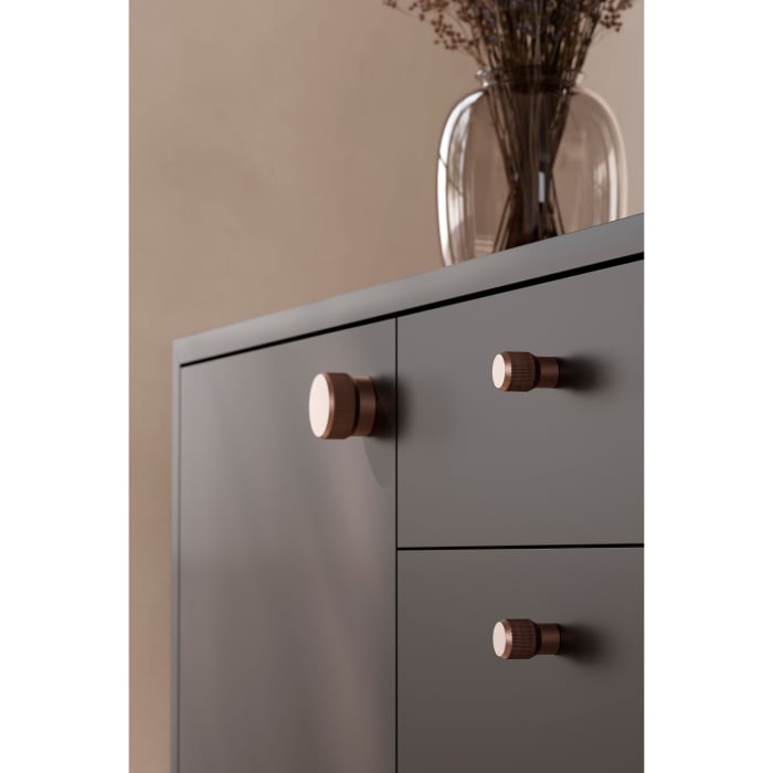 Buton pentru mobila Brooklyn Big, finisaj bronz periat, D:40 mm [7]