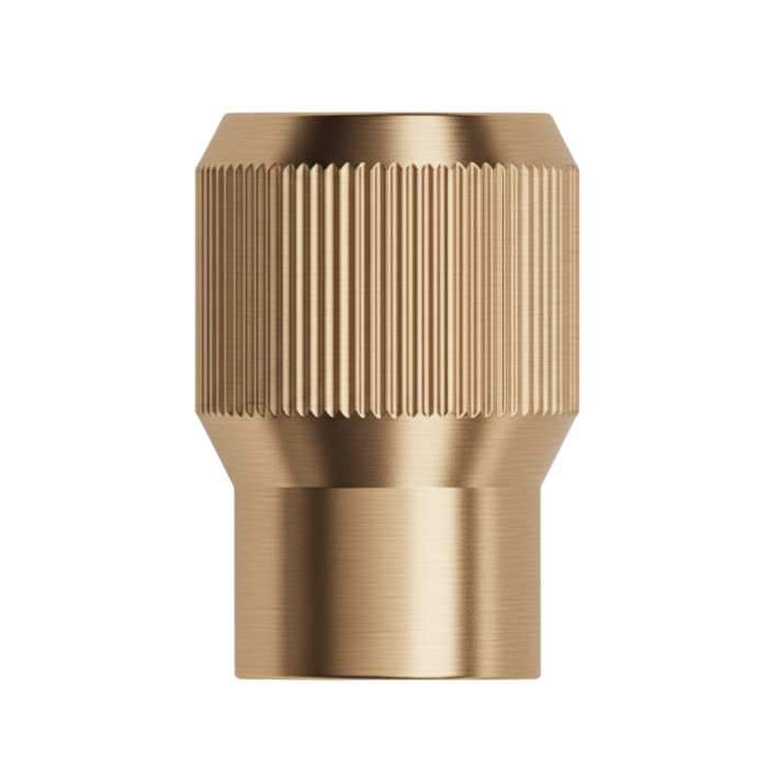 Buton pentru mobila Brooklyn, finisaj alama cava periata, D:20 mm [3]
