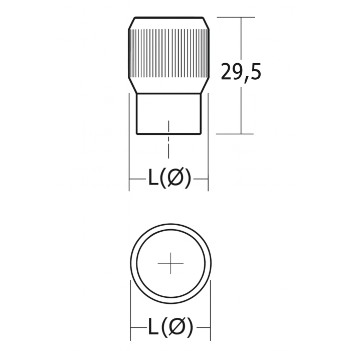 Buton pentru mobila Brooklyn, finisaj negru titan, D:20 mm [8]