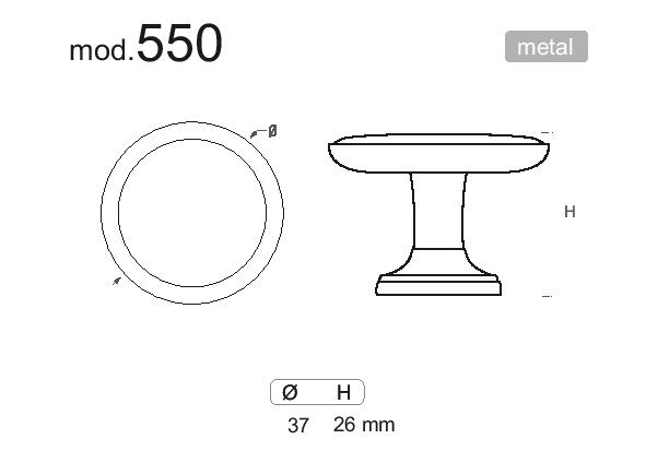 Buton pentru mobila, Cafe2 550PT62, finisaj argint invechit, D:37 mm [2]