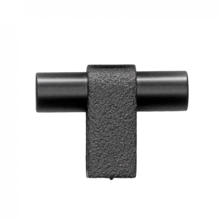 Buton pentru mobila Casey, finisaj negru lava texturat / negru mat, 60x44.3 mm [2]