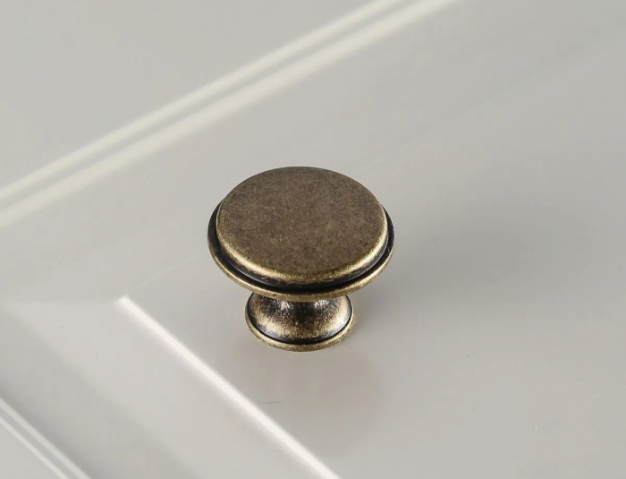 Buton pentru mobila Cento, finisaj alama antichizata GT, D:28 mm [3]