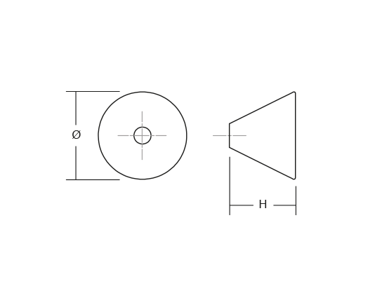 Buton pentru mobila Conic Zamak, finisaj gri muschi, D 43 mm [3]
