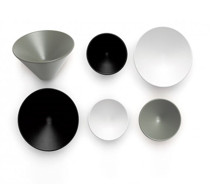 Buton pentru mobila Conic Zamak, finisaj gri muschi, D 43 mm [2]