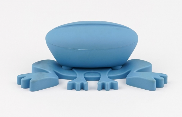 Buton pentru mobila copii Joy Broscuta, finisaj bleu CB, 32 mm [4]
