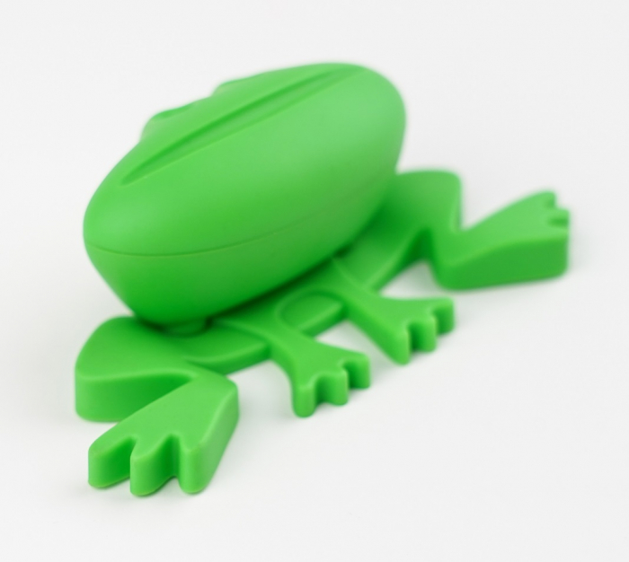Buton pentru mobila copii Joy Broscuta, finisaj verde CB, 32 mm [3]