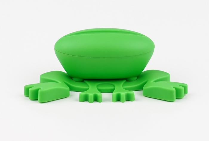 Buton pentru mobila copii Joy Broscuta, finisaj verde CB, 32 mm [4]