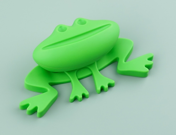 Buton pentru mobila copii Joy Broscuta, finisaj verde CB, 32 mm [5]