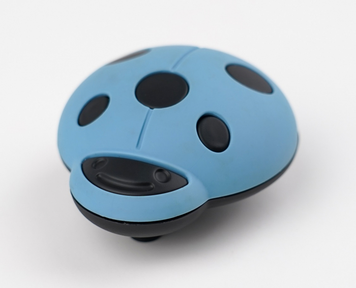 Buton pentru mobila copii Joy Buburuza, finisaj bleu cu negru CB, 32 mm [3]