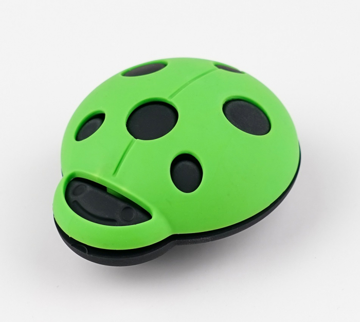 Buton pentru mobila copii Joy Buburuza, finisaj verde cu negru CB, 32 mm [3]