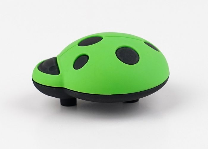 Buton pentru mobila copii Joy Buburuza, finisaj verde cu negru CB, 32 mm [4]