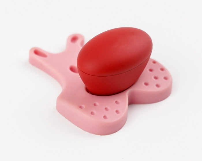 Buton pentru mobila copii Joy Catel, finisaj roz cu nasuc rosu CB, 30 mm [3]