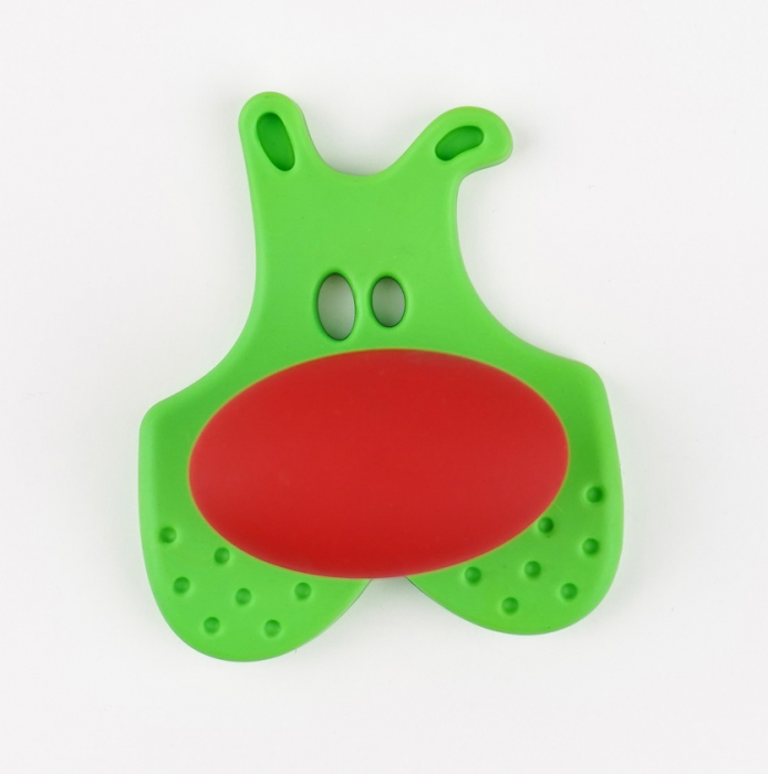 Buton pentru mobila copii Joy Catel, finisaj verde cu nasuc rosu CB, 30 mm [2]
