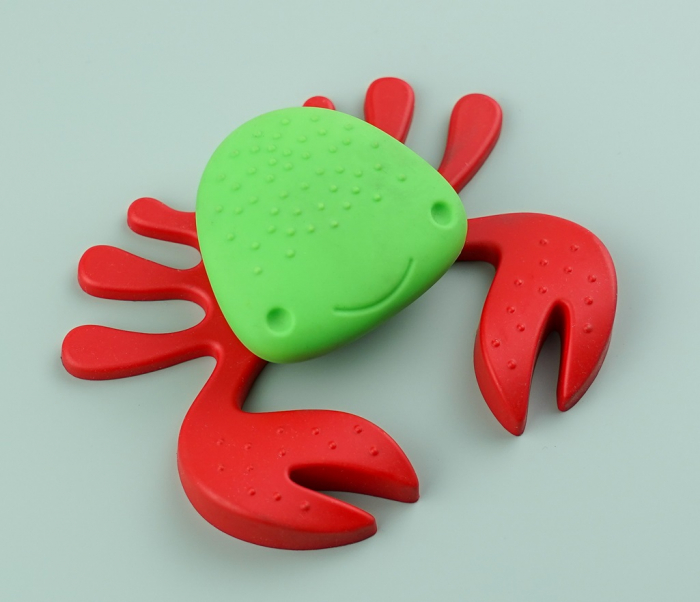 Buton pentru mobila copii Joy Crab, finisaj verde cu clesti rosii CB, 25 mm [5]