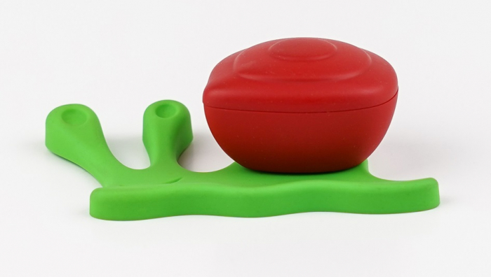Buton pentru mobila copii Joy Melc, finisaj verde cu casuta rosie CB, 30 mm [4]