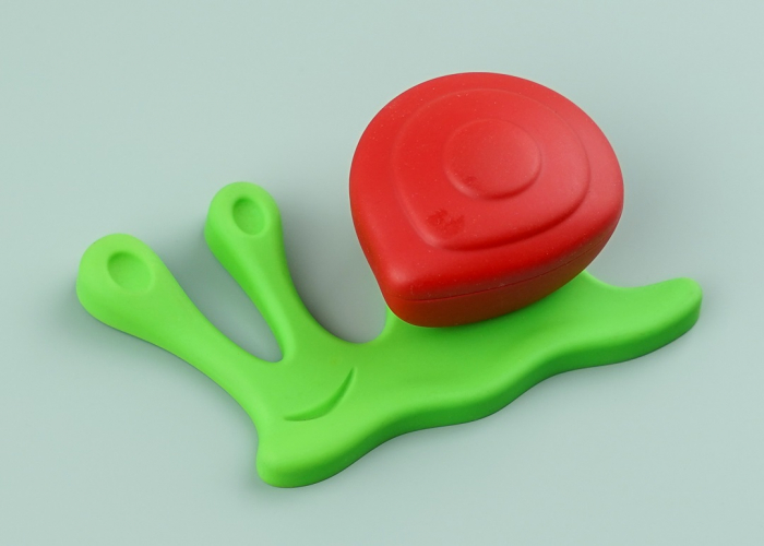 Buton pentru mobila copii Joy Melc, finisaj verde cu casuta rosie CB, 30 mm [5]