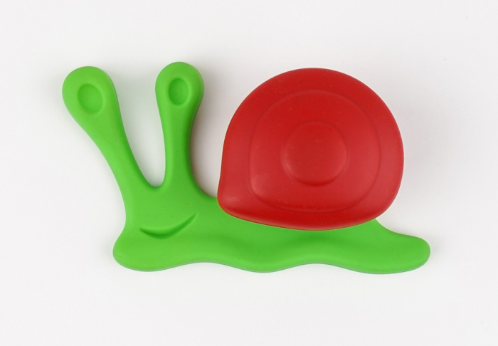 Buton pentru mobila copii Joy Melc, finisaj verde cu casuta rosie CB, 30 mm [2]